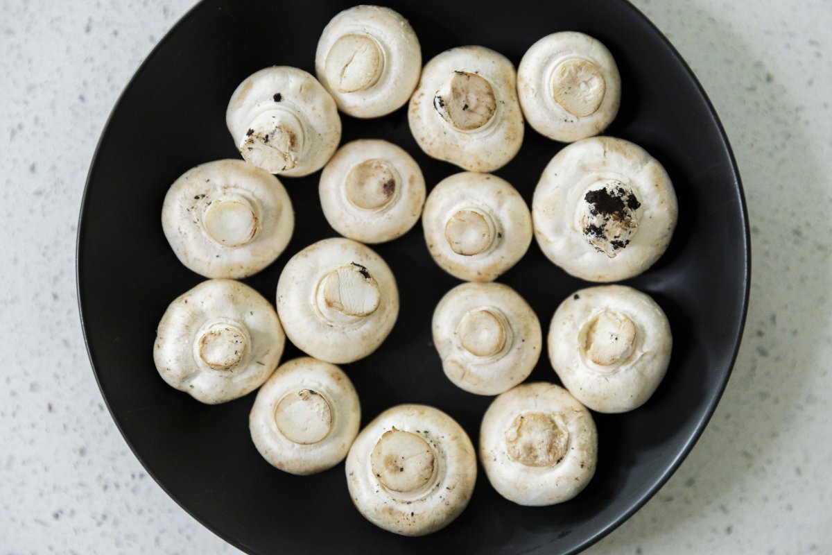 Mushrooms on a tray