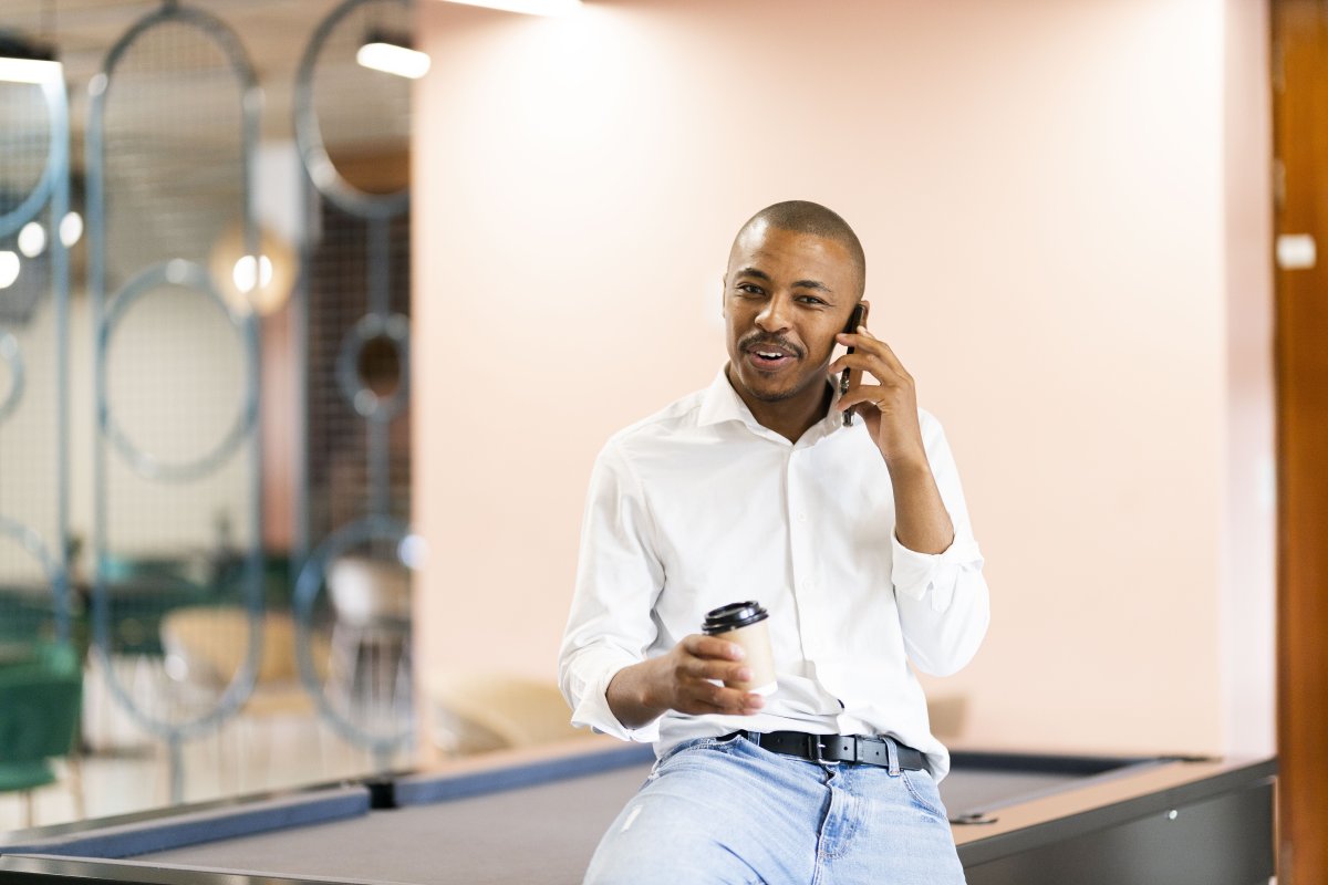 Black business man at work