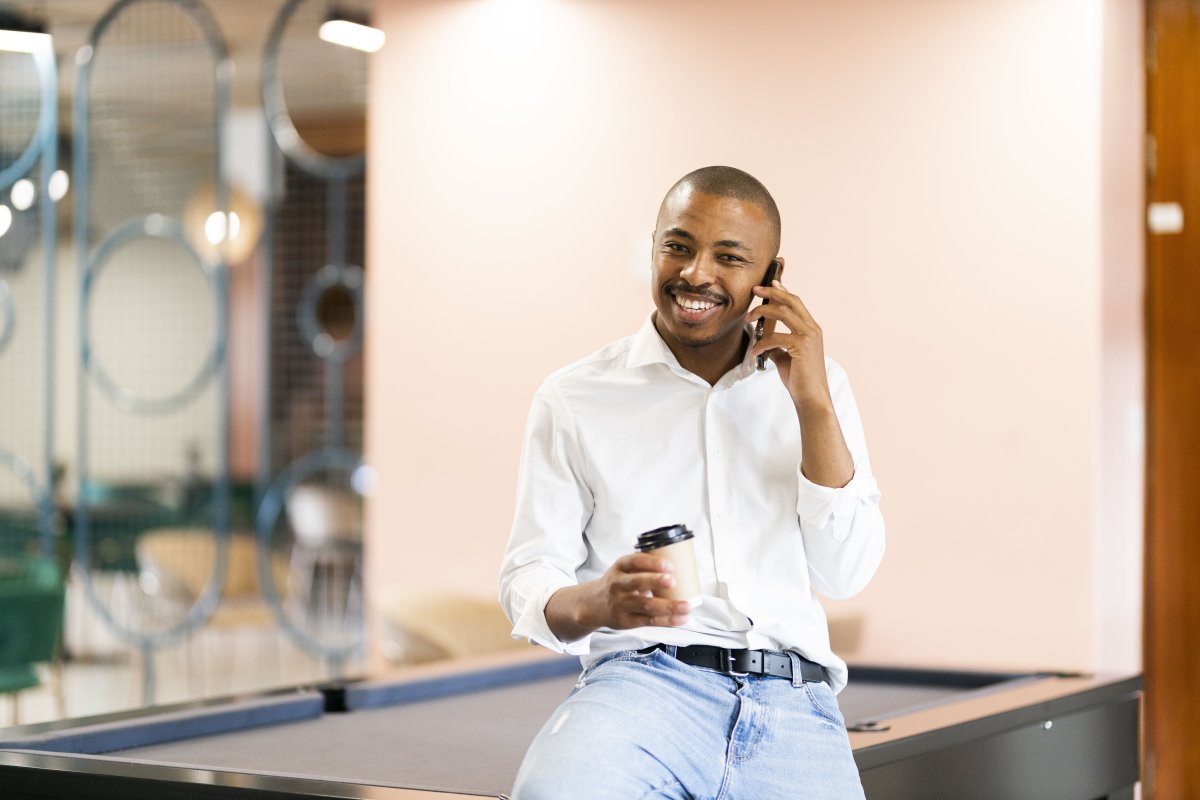 Black business man at work