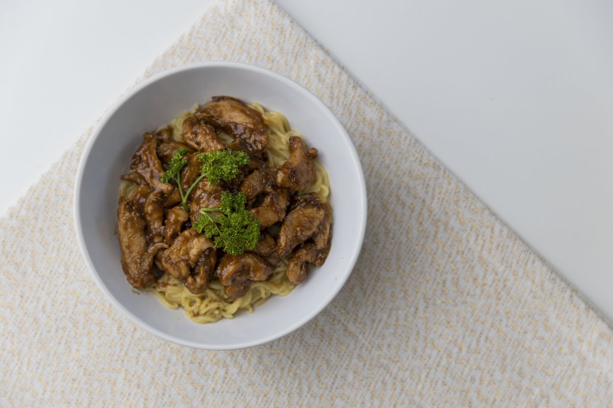 Bowl of chicken noodles