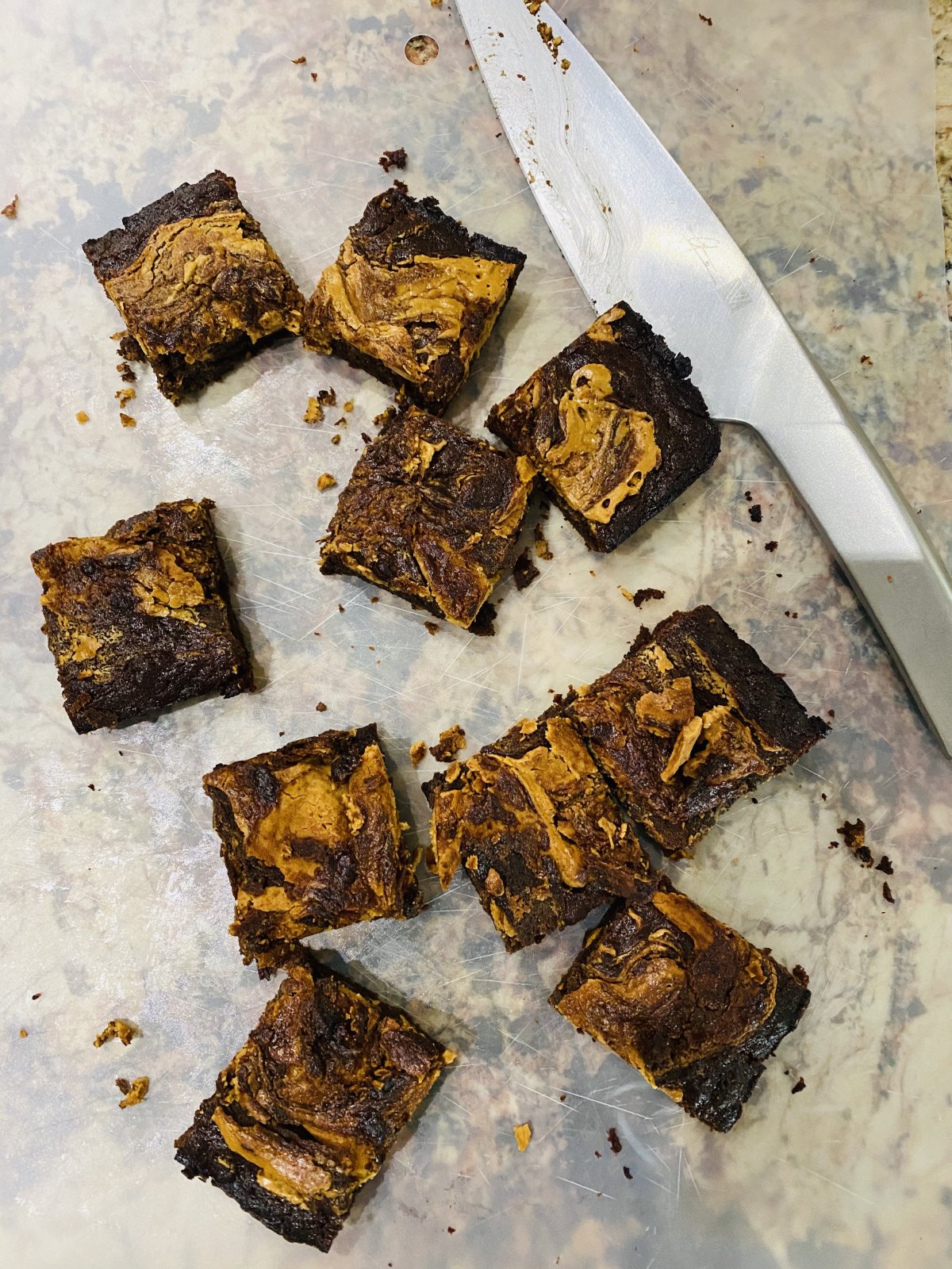 Lockown food - Peanut butter banana brownies