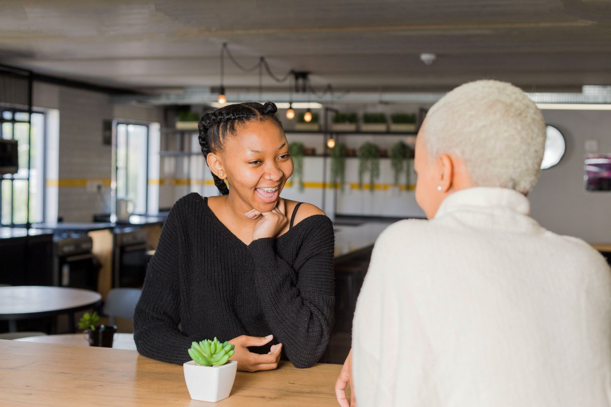 Black women laughing
