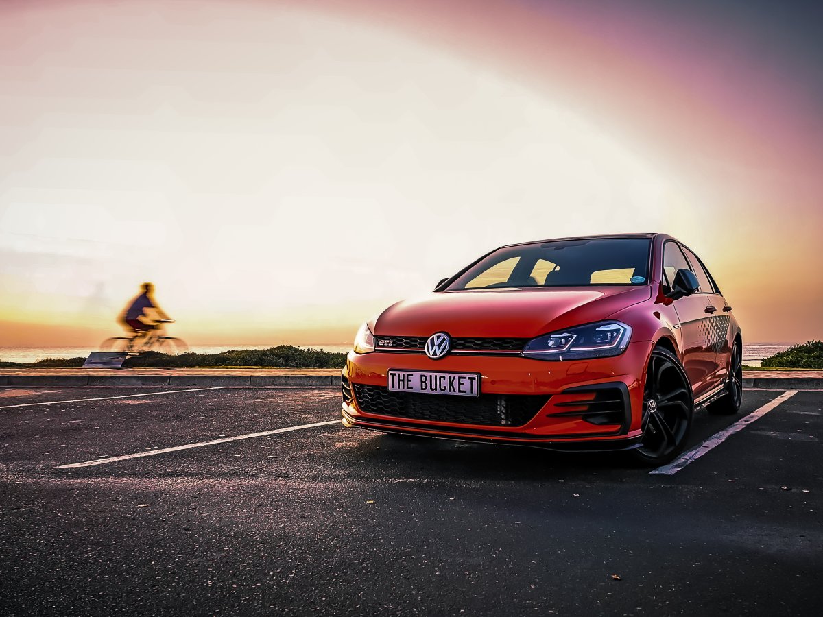 Limited edition VW Golf 7.5 GTI TCR sunrise shoot