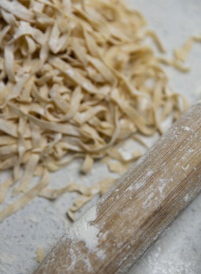 Home made pasta roller