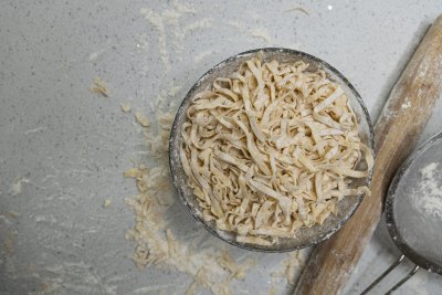 Raw home made pasta