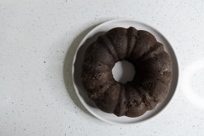 Chocolate cake after the oven