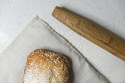 Home made bread with roller