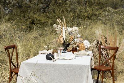 Dining in the bush for two