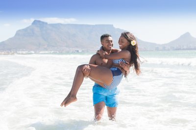 Couple having fun at the beach