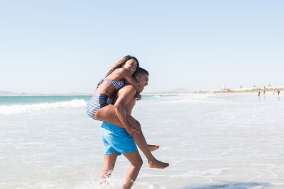 Couple of lovers at the beach
