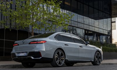 BMW i740i parked on the side of the road