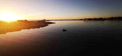 Sunset over the ocean