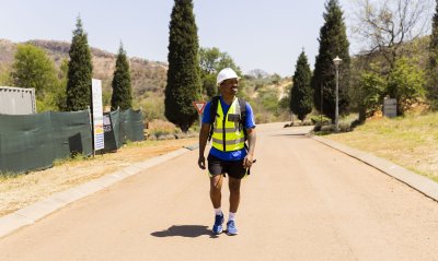 Black construction worker on site