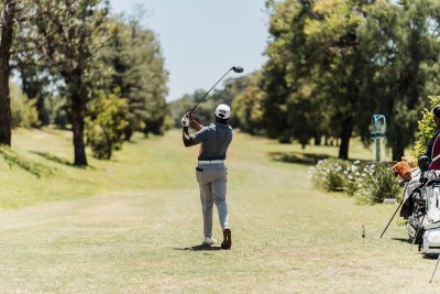 Black golfer taking a tee shot - Sunshine Tour 10