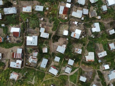 Shacks from a bird's eye view